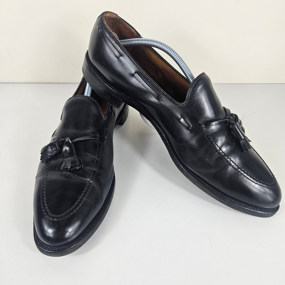Allen Edmonds Grayson Mens 12.5 A Black Leather Tassel Loafers Made in USA